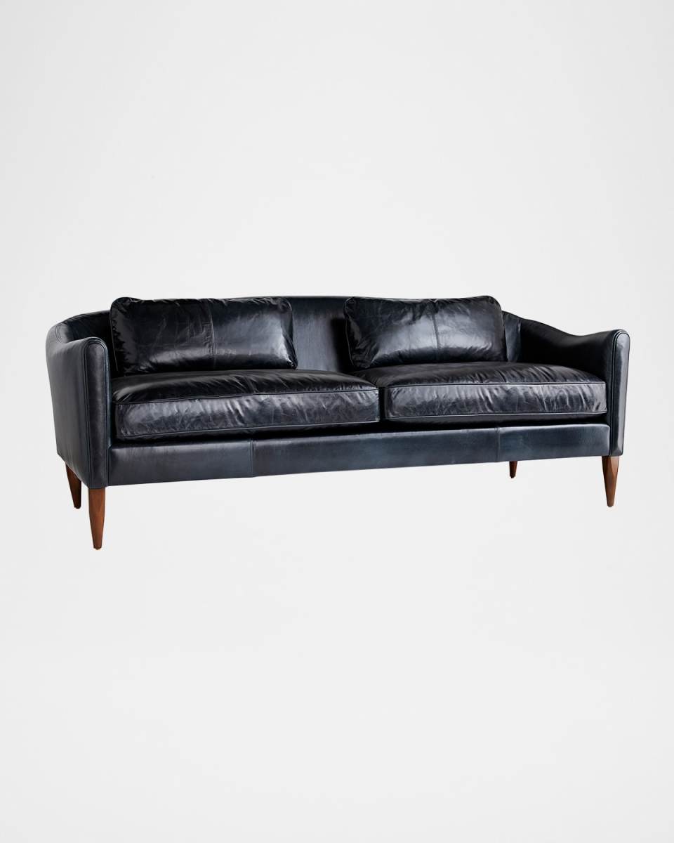 Vincent Leather Sofa, 80.5"